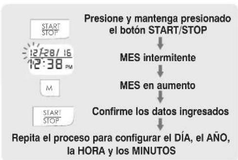 Walgreens WGNBPW-910A - PROCEDIMIENTO DE CONFIGURACIÓN DE FECHA Y HORA - 1