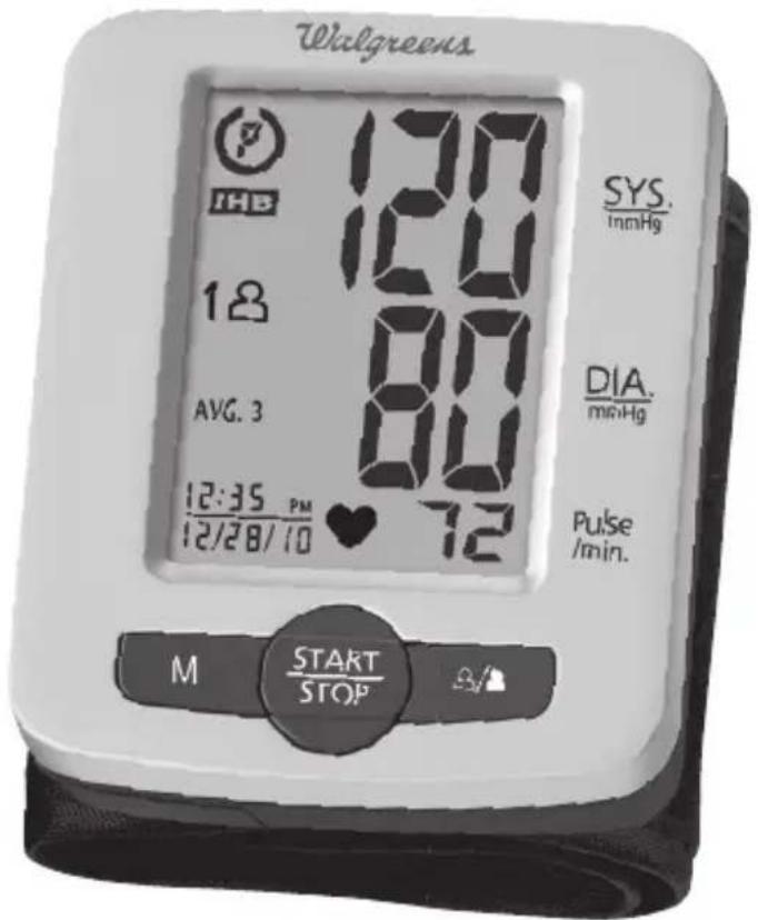 Walgreens 130 120 80 72 SYS. InmHg 18 AVG. 3 12:35 PM 12/28/10 DIA. minHg Pulse /min. M START STOP