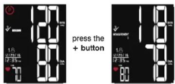 press the + button