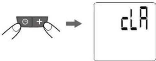 Diagram showing a battery with positive charge and an LED display labeled 'dLA' next to it