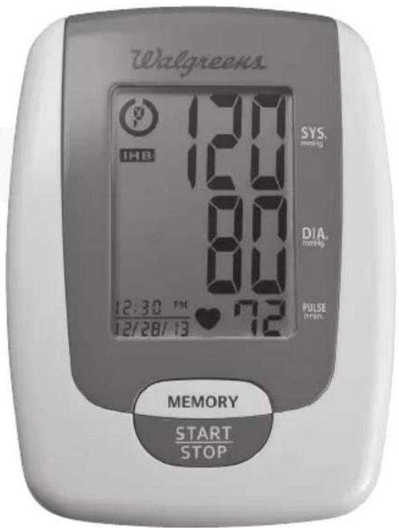 Walgreens 1HB 12:30 PM 12/28/13 72 SYS. methyl DIA. methyl PULSE min. MEMORY START STOP