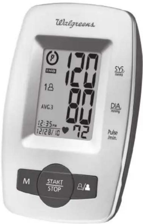 Walgreens 12:35PM 12/28/10 72 12:30 AVG.3 SYS. mmHg DIA. mmHg Pulse /min. M START STOP #/