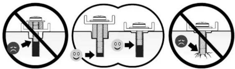 Diagram illustrating three types of mechanical fastening methods: no blocking, with compression, and with compression.