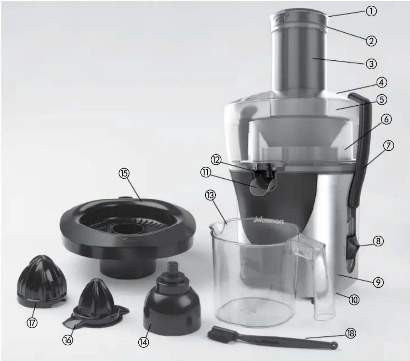 JUICEMAN JM8000S - GETTING TO KNOW YOUR JUICE EXTRACTOR & CITRUS JUICER - 1