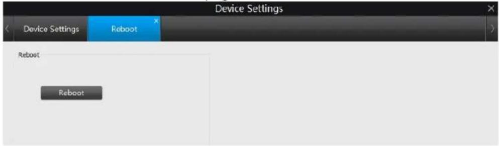 Device Settings Device Settings Reboot Reboot Reboot