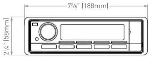 7¾" (188mm) 2¼" (58mm)