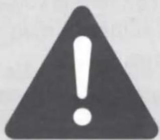 Warning symbol image with exclamation mark inside black triangle