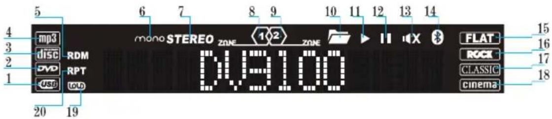 4 3 2 1 20 19 5 6 7 mono STEREO ZONE 12 ZONE DV9100 mono STEREO ZONE 12 ZONE FLAT ROCK CLASSIC cinema 15 16 17 18