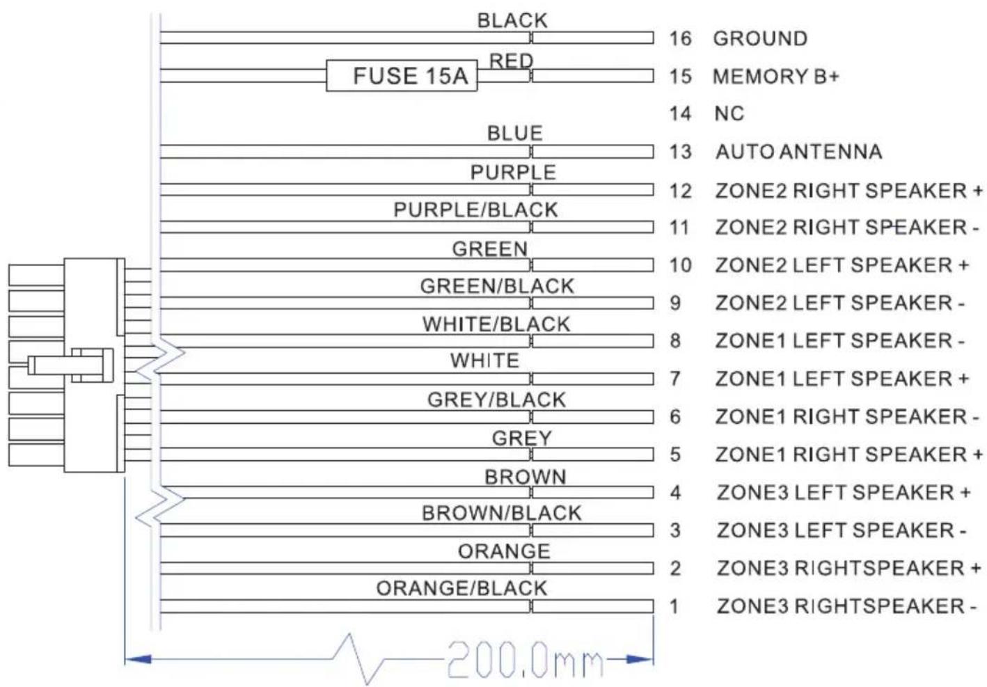 Furrion DV1230-BL - Description of Wiring Connecting Cables - 1
