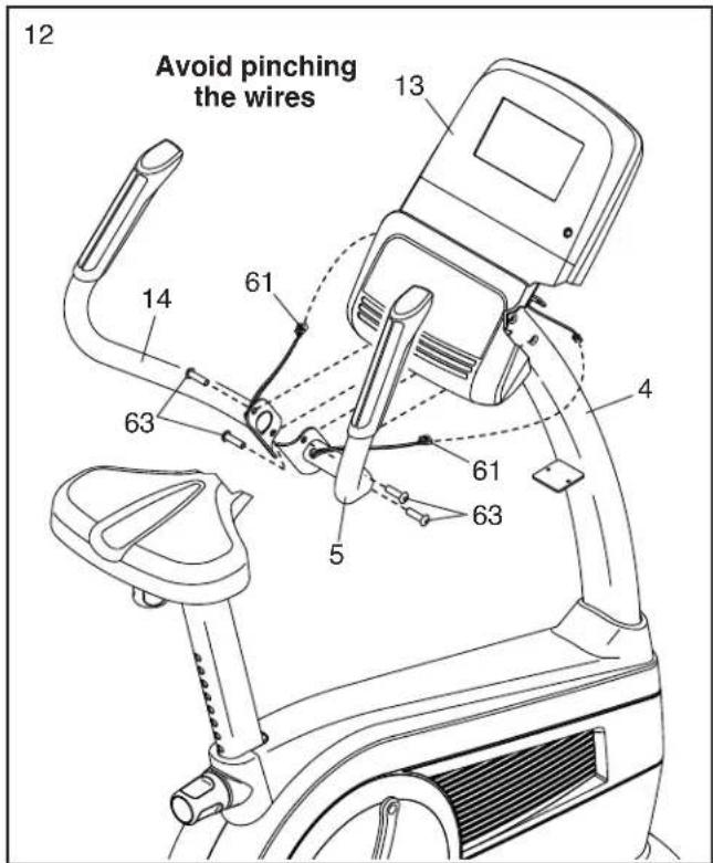 12 Avoid pinching the wires 13 61 14 63 4 61 5 63
