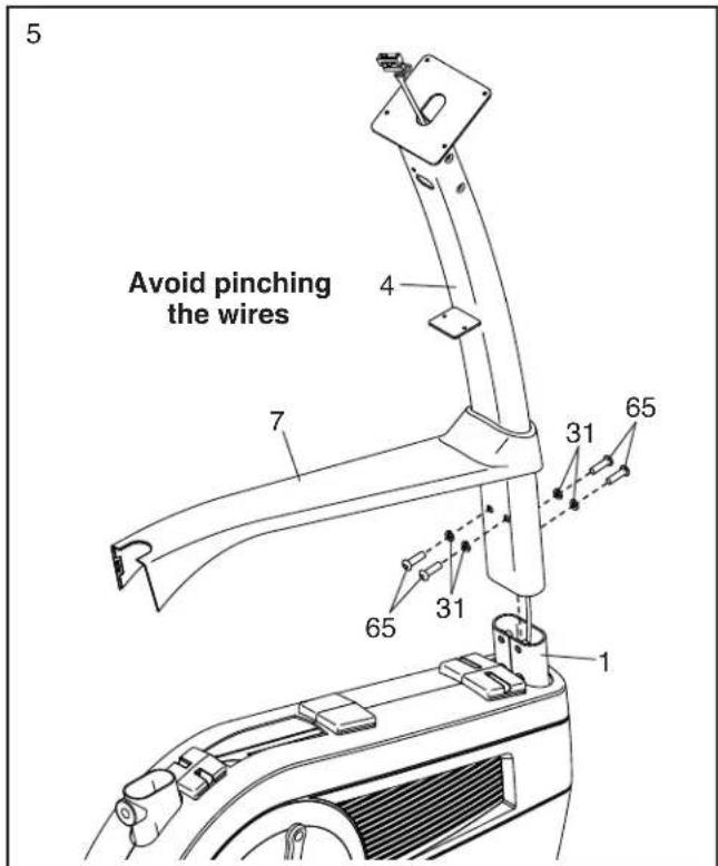 Avoid pinching the wires 1 31 65 31 65 7 4 5