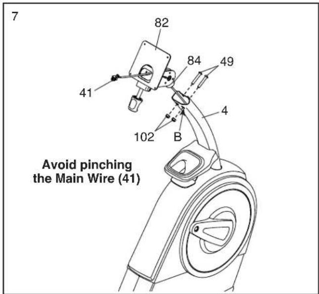7 82 84 49 41 102 B Avoid pinching the Main Wire (41)