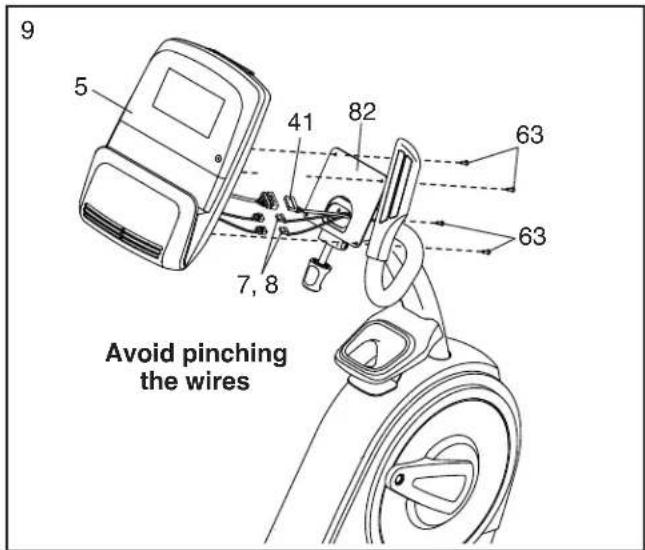 9 5 41 82 63 7, 8 63 Avoid pinching the wires
