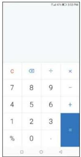 C × ÷ × 7 8 9 - 4 5 6 + 1 2 3 = % 0 .