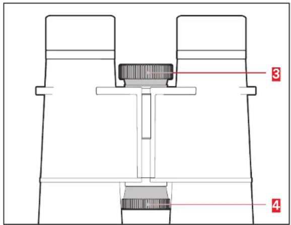 Technical diagram of a mechanical device with labeled parts 3 and 4