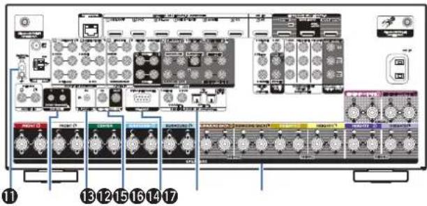 Labeled diagram of a network equipment rack with numbered components and connections