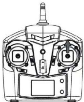 Technical line drawing of a dual-axis control device with no visible text or symbols