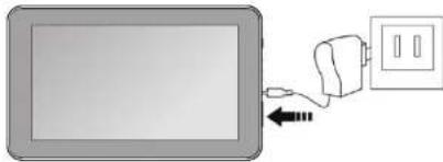 Diagram showing a device connected to an electrical outlet with a cable, no text or symbols present