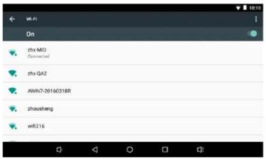 W5-FI On zhx-MID Connected zhx-QA2 AWIN7-20160316R zhousheng wifi316