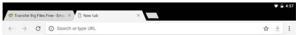 Transfer Big Files Free - Email: × New tab Search or type URL