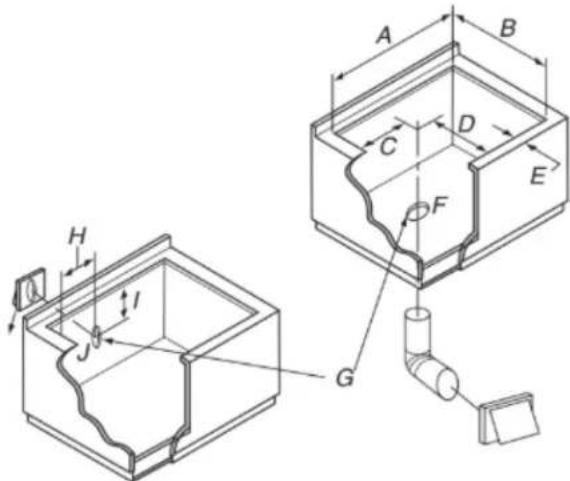 Technical diagram showing two mechanical components with labeled dimensions and directional arrows indicating movement or force.