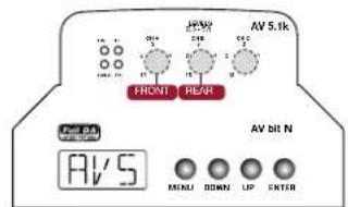AV 5.1k FRONT RLEAR AV 5 N AV 5 MENU DOWN UP ENTER