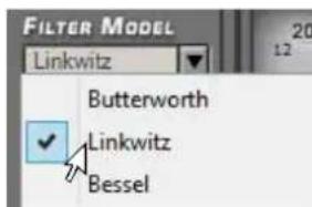 FILTER MODEL Linkwitz Butterworth Linkwitz Bessel