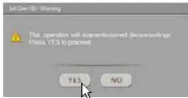 All-Use PD-Washing The operation will overbezzcated device settings Press YES to proceed YES NO