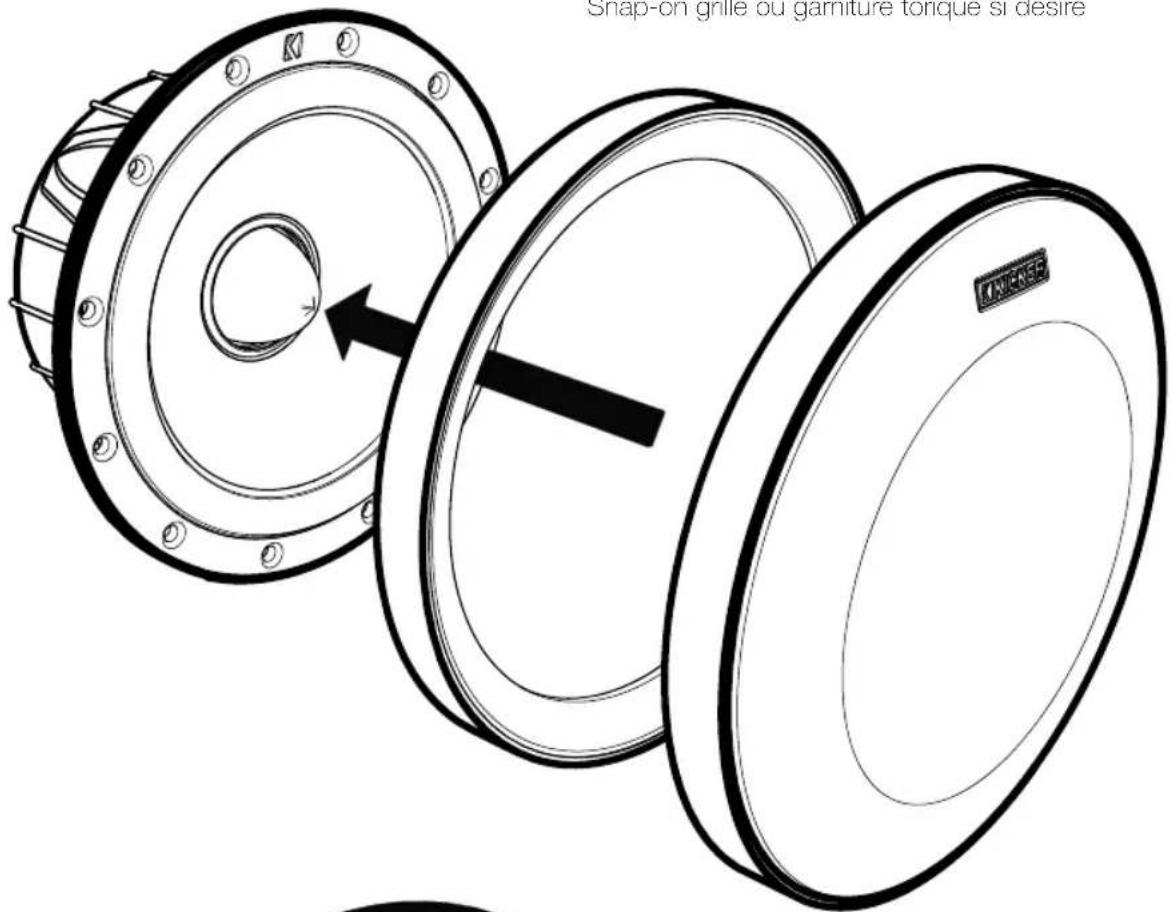 Snap-on grille ou garniture torque si desire SNICKSE