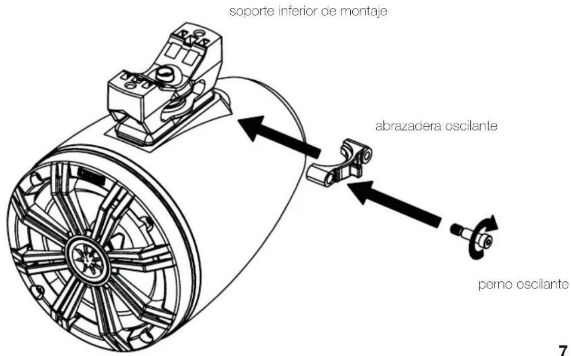 soporte inferior de montaje abrazadera oscilante permo oscilante