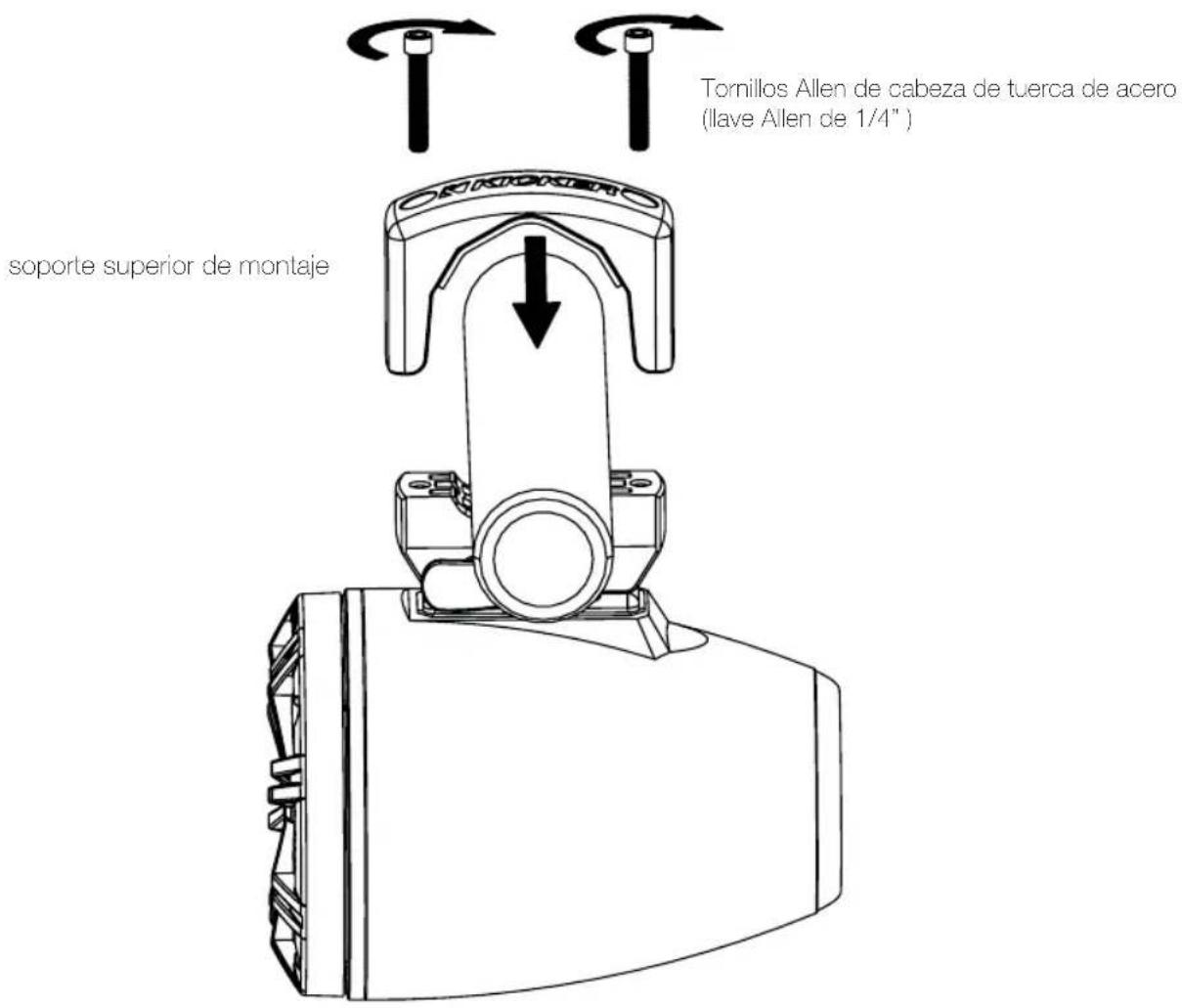 Tornillos Allen de cabeza de tuerca de acero (llave Allen de 1/4") soporte superior de montaje