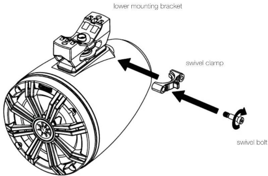 lower mounting bracket swivel clamp swivel bolt