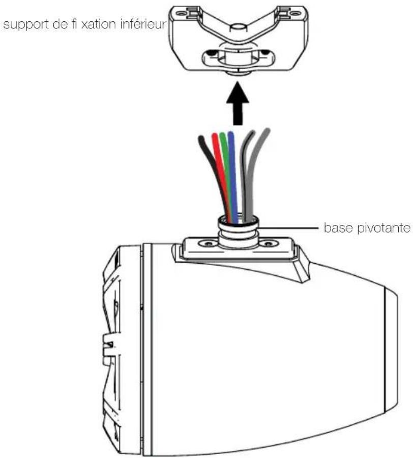 support de fixation inférieur base pivotante