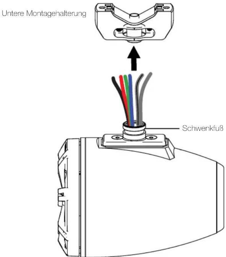 Untere Montagehalterung Schwenkfuß
