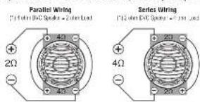 Parallel Wiring (1) 2Ω 4Ω Series Wiring (1) 2Ω 4Ω 2Ω