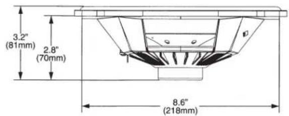 3.2" (81mm) 2.8" (70mm) 8.6" (218mm)
