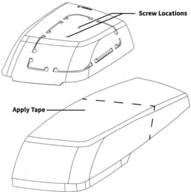 Screw Locations Apply Tape