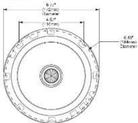 6.7" (24mm) Diameter 4.5" (16mm) 6.4" (184mm) Diameter