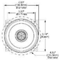 4.65" (102.8mm) Diameter 3.22" (91.7mm) 3.74" (9.9mm) 4.50" (110.8mm) Diameter
