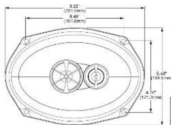 9.22" (231.5mm) 8.46" (100.6mm) 6.45" (191.5mm) 4.76" (125.3mm)