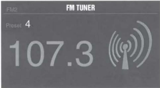 FM2 FM TUNER Preset 4 107.3