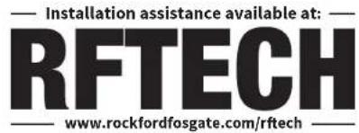 Installation assistance available at: - RFTECH www.rockfordfosgate.com/rftech