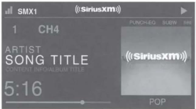 SMX1 ((Siriusxm)) 1 CH4 ARTIST SONG TITLE CONTENT INFO/ALBUM TITLE 5:16 PUNCH-EQ SUBW FIHI ((Siriusxm)) POP