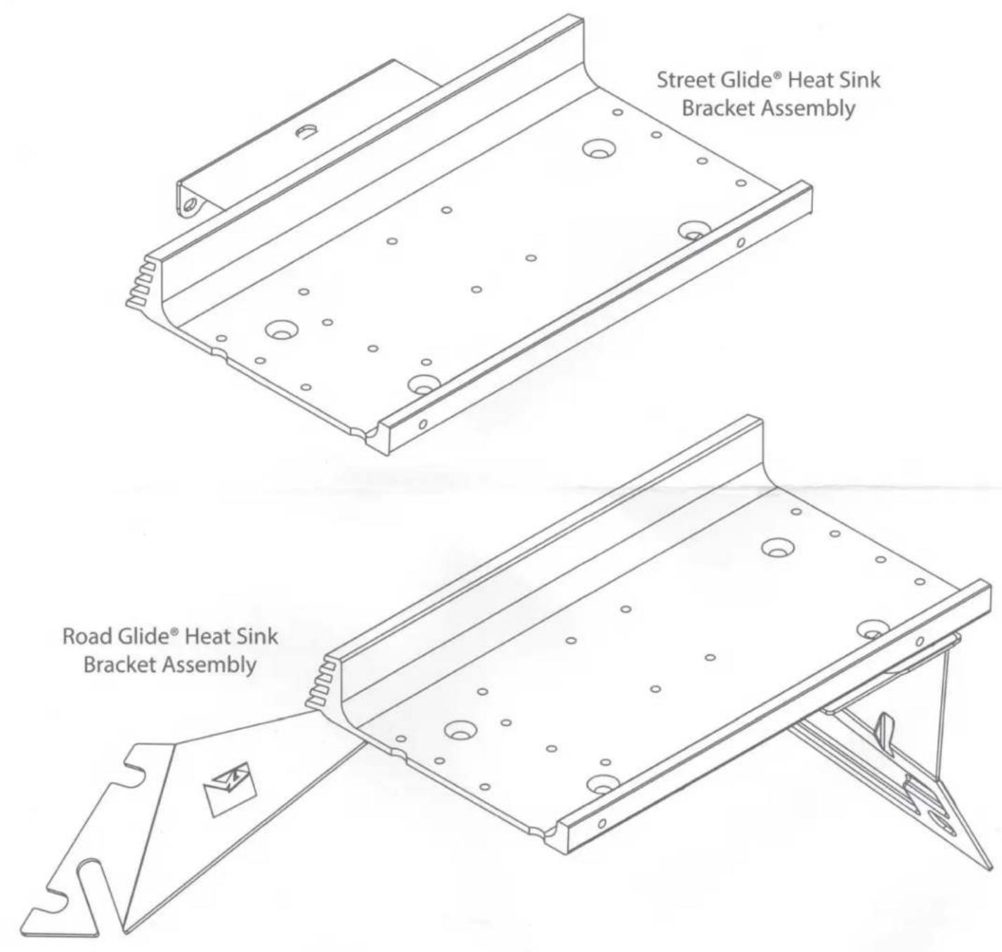 Street Glide® Heat Sink Bracket Assembly Road Glide® Heat Sink Bracket Assembly