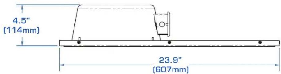 4.5" (114mm) 23.9" (607mm)