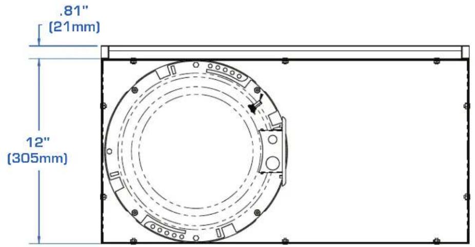 .81" (21mm) 12" (305mm)