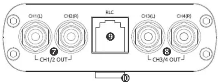 CH1(L) CH2(R) RLC CH3(L) CH4(R) CH1/2 OUT CH3/4 OUT ⑦ ⑨ ⑧