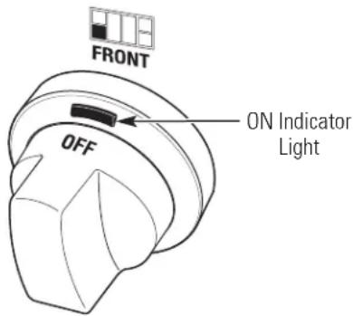 FRONT ON Indicator Light OFF