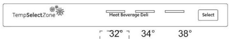 TempSelectZone Meat Beverage Deli Select 32° 34° 38°