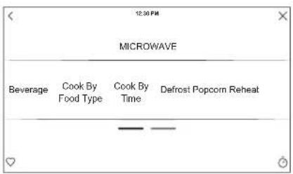 12:30 PM MICROWAVE Beverage Cook By Food Type Cook By Time Defrost Popcorn Reheat